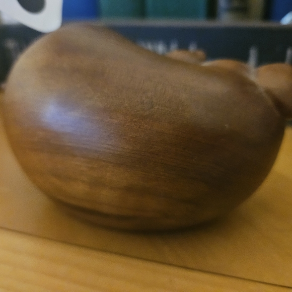 Vintage Japanese Happy Boxwood Carved Pig - Picture 6 of 13